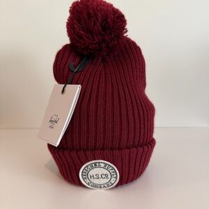 Herschel Supply Company Maroon Beanie with Pom